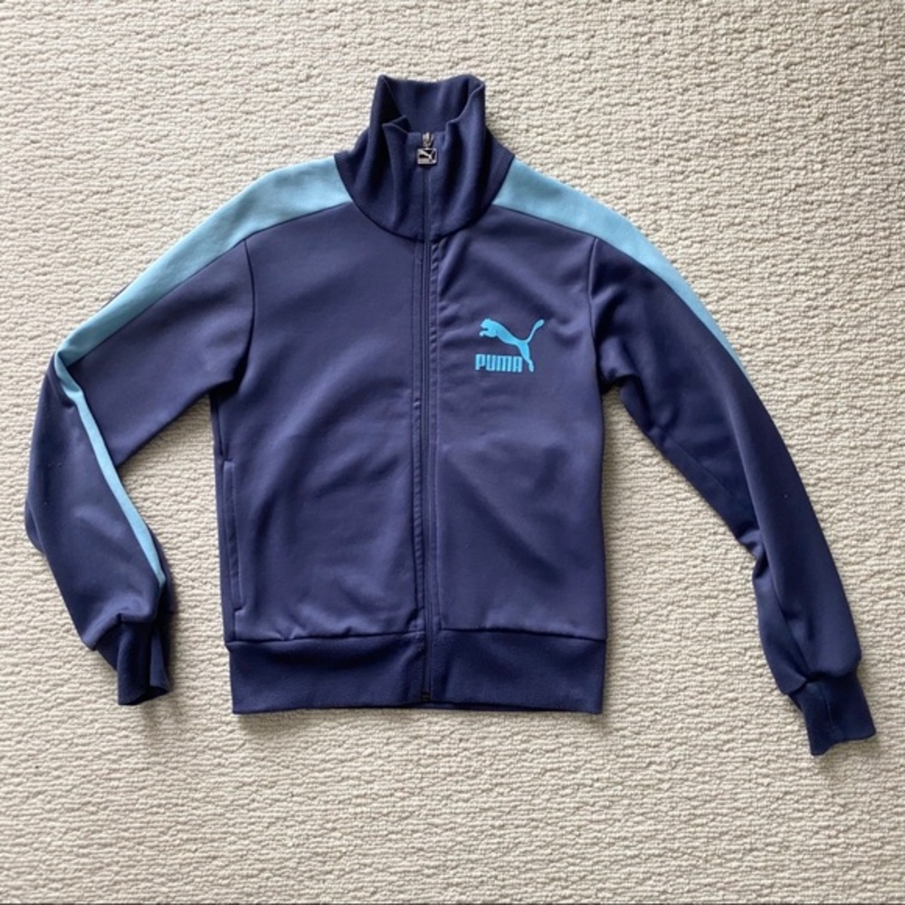 Puma Blue Zip-Up Track Jacket